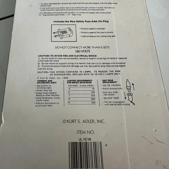 Vintage Set of 10 Old Fashioned Streetlamp Lights Kurt Adler Santas World 4.5" - Picture 3 of 3